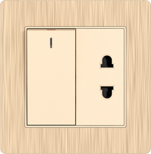 16A 250V 1 Gang Switch with2 Pin Socket