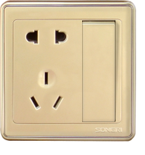 大板双控一开五孔