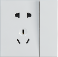 16A 250V~ 5 pin socket with  1 gang switch