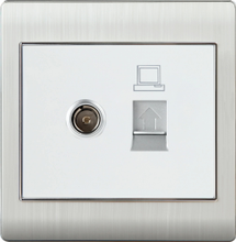 双联电视电脑插座