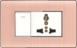 16A 250V 1 switch with multi. socket