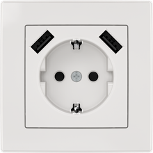 German Socket with 2 USB