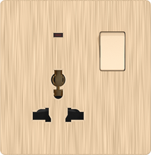 13A 250V Multi. Socket with Switch with Neon