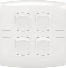 10A 250V 4 Gang 1 Way Switch
