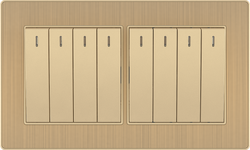 16A 250V 8 Gang 1 Way Switch