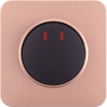 2 gang 1 way switch with light