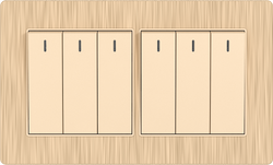16A 250V 6 Gang 1 Way Switch