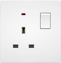13A 250V 3 Pin Socket with Switch with Neon