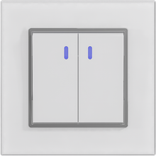 10A 250V~2 gang 1 way switch with light