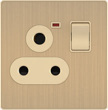 15A 250V Power Plug Socket with Switch with Neon