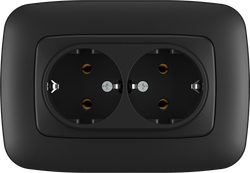 16A 250V~Double German Socket