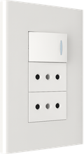 one way switch with two chilean style socket