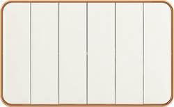 16A 250V~ 6 gang 1 way switch