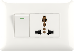 16A 250V 1 switch with Multi. socket