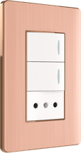 2 gang switch with one Chilean style socket