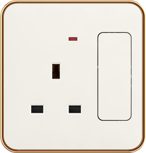 13A 250V~ 3 pin socket with switch