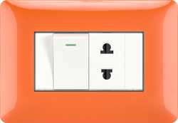 16A 250V 1 switch with 1 socket