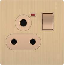 15A 250V Power Plug Socket with Switch with Neon