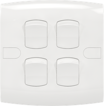 10A 250V 4 Gang 1 Way Switch