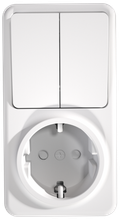 German socket with 2 gang switch
