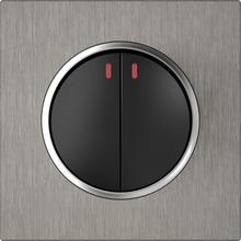 2 gang 1 way switch with light