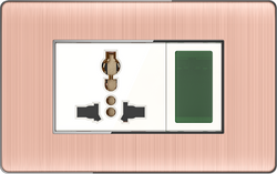 13 250V multi. socket with neon light