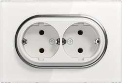 16A 250V~Double German Socket