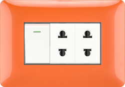 16A 250V 1 switch with 2 socket