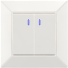 10A 250V~2 gang 1 way switch with light