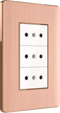 10A 250V~3 gang Chilean style socket WHITE