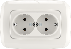 16A 250V~Double German Socket