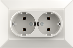 16A 250V~Double German Socket