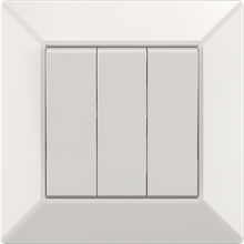 10A 250V~3 gang 1 way switch