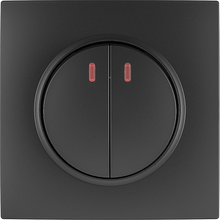 10A 250V~2 gang 1 way switch with light