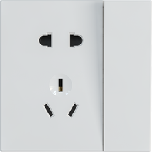 16A 250V~ 5 pin socket with  1 gang switch