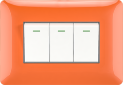 16A 250V 3 gang 1 way switch