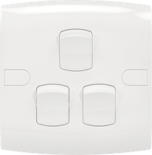 10A 250V 3 Gang 1 Way Switch