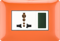 13A 250V multi. socket with neon light