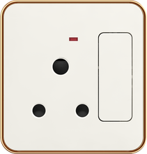 15A 250V~ Power plug socket with switch